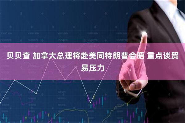 贝贝查 加拿大总理将赴美同特朗普会晤 重点谈贸易压力