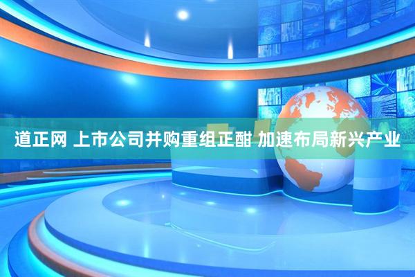 道正网 上市公司并购重组正酣 加速布局新兴产业