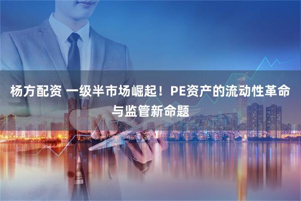 杨方配资 一级半市场崛起！PE资产的流动性革命与监管新命题