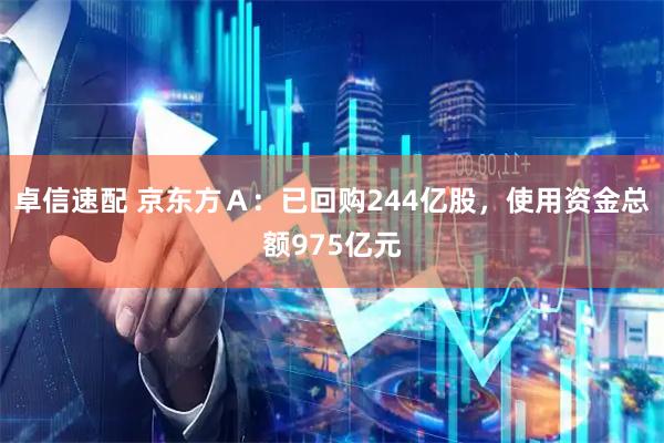 卓信速配 京东方A:已回购244亿股,使用资金总额975亿元